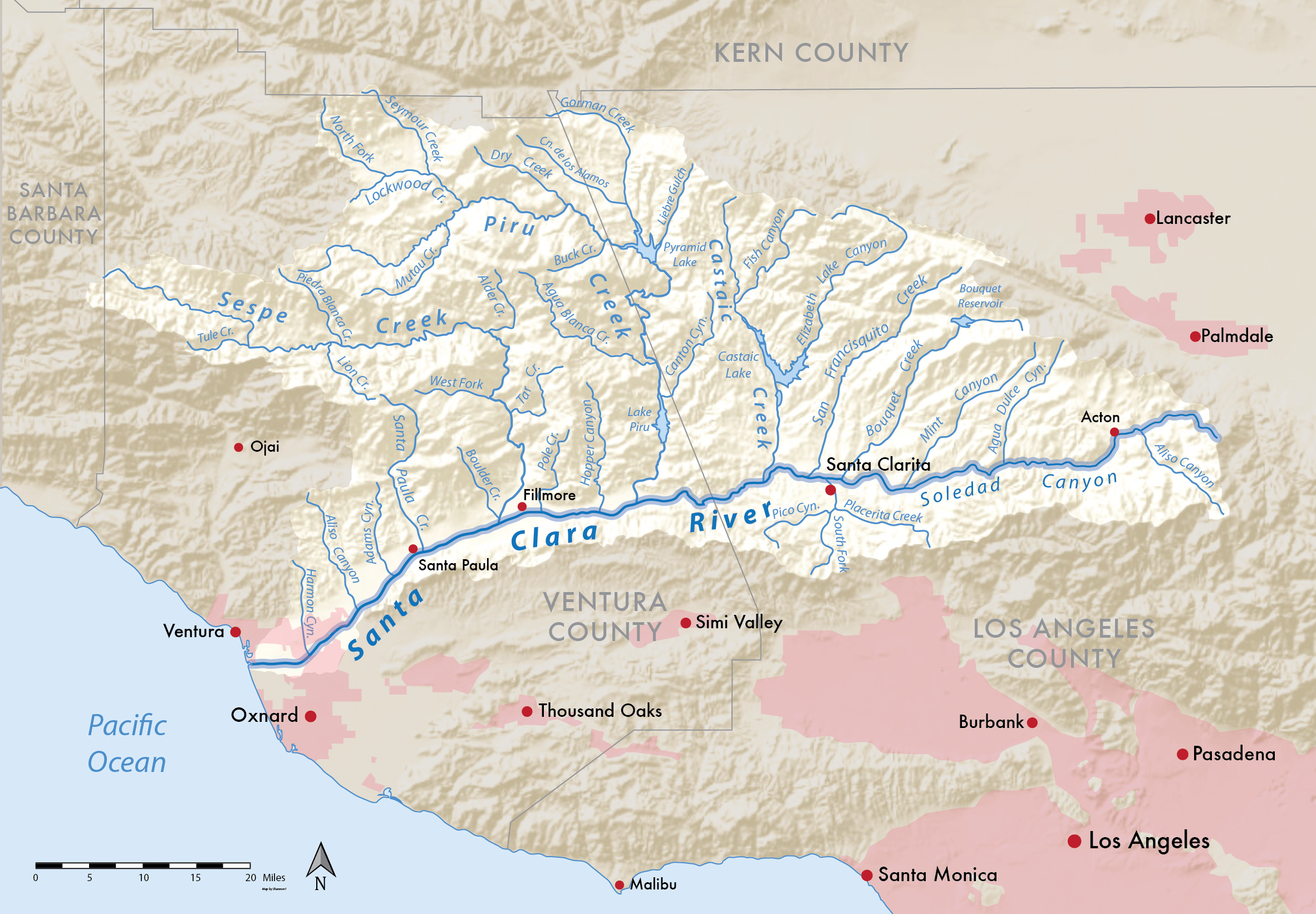 Santa Clara River Map